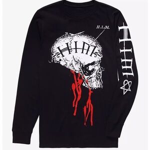 Hot topic HIM H.I.M bleeding skull long sleeve tee size L